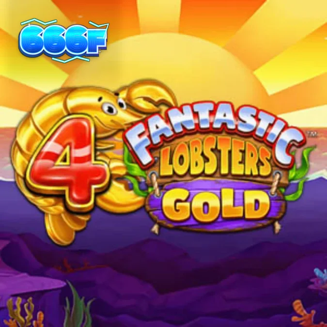 Tampilan visual slot 4 Fantastic Lobsters Gold dengan tema bawah laut yang penuh warna dan simbol lobster.